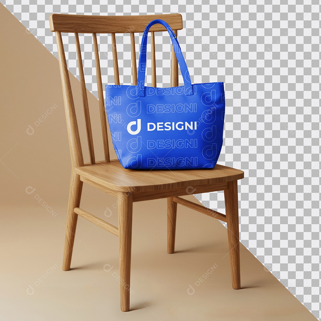 Mockup Bolsa Na Cadeira PSD Editável