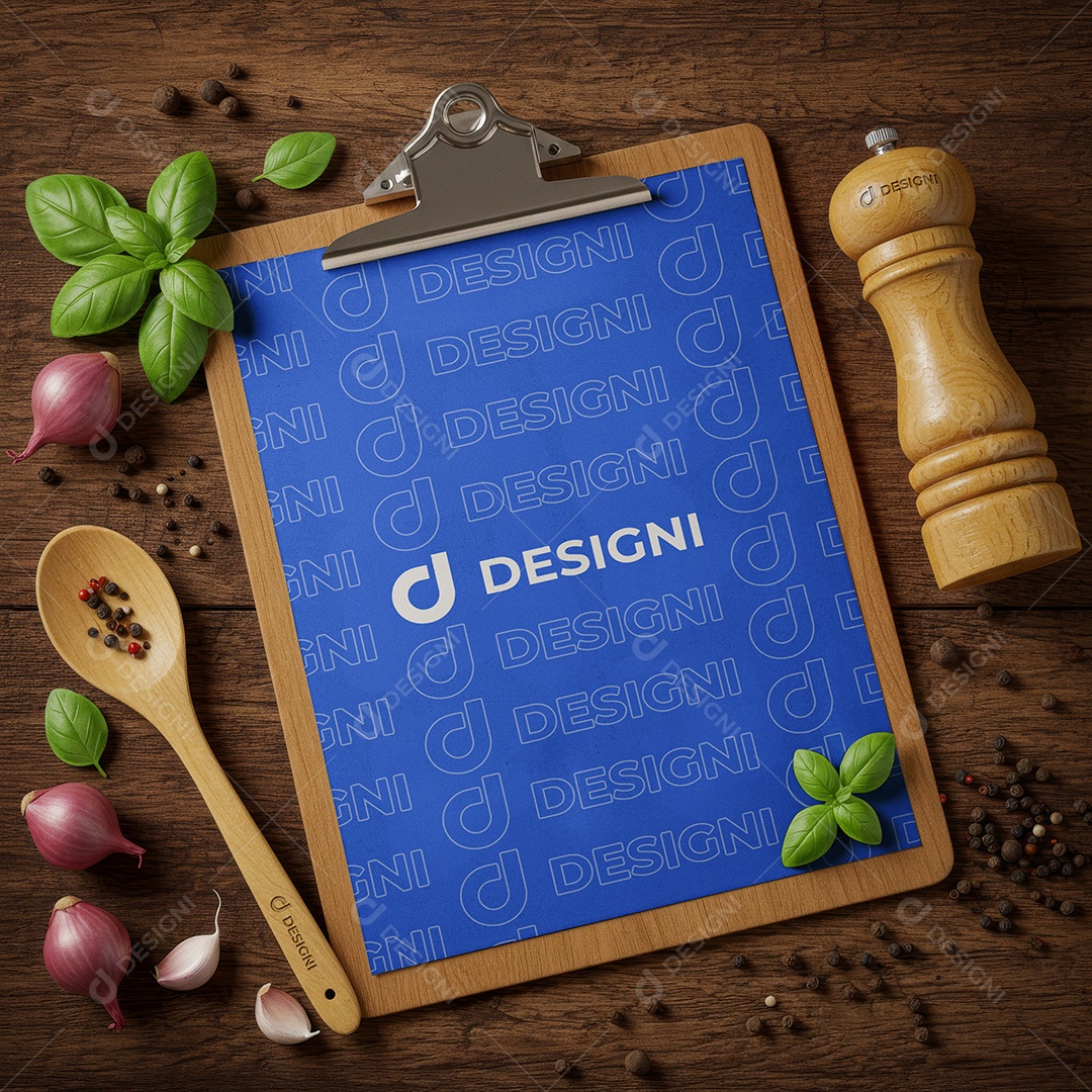 Mockup Menu De Restaurante PSD Editável