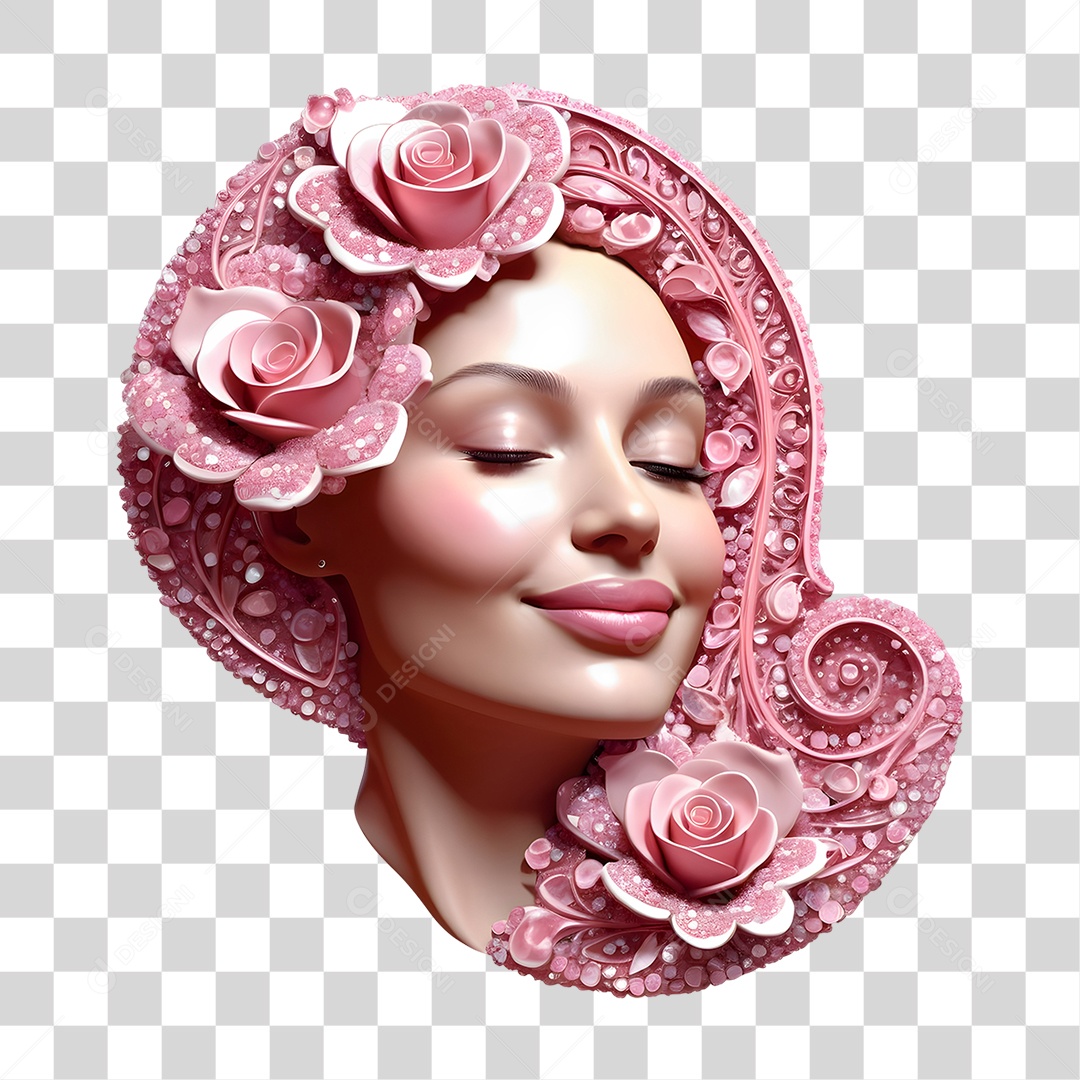 Mulher Modelo Dia da Mulher PNG Transparente