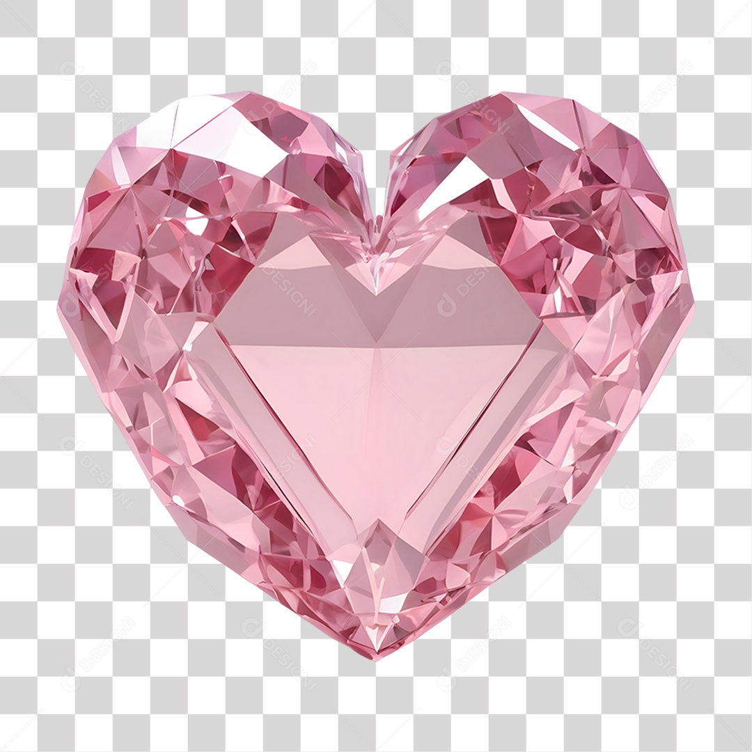 Coração de Cristal Dia da Mulher PNG Transparente