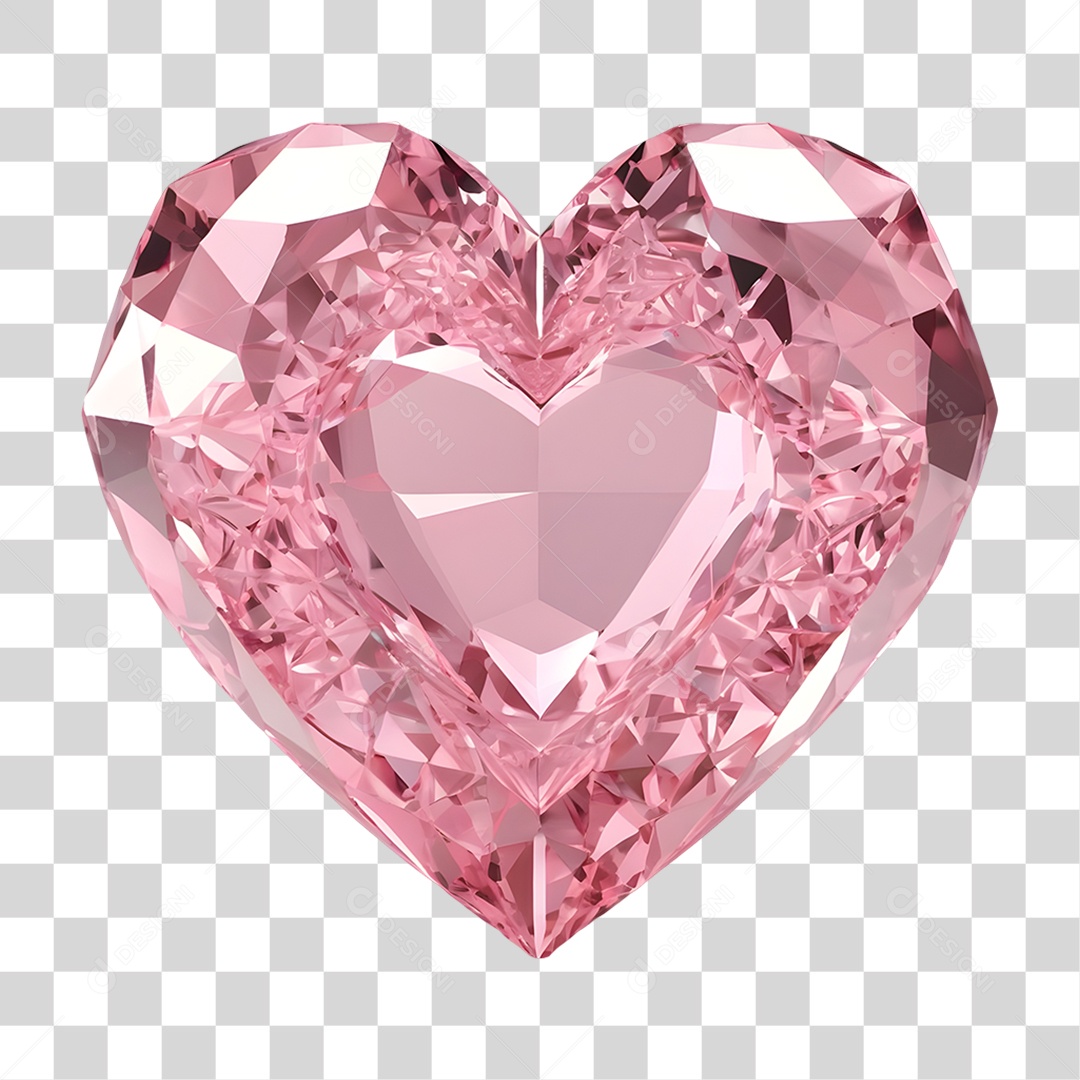 Coração de Cristal Dia da Mulher PNG Transparente