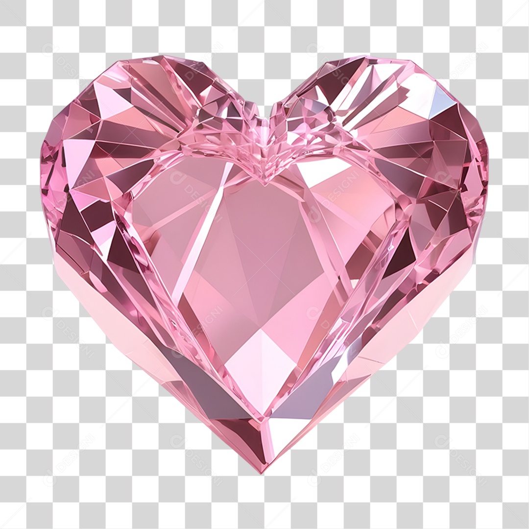 Coração de Cristal Dia da Mulher PNG Transparente