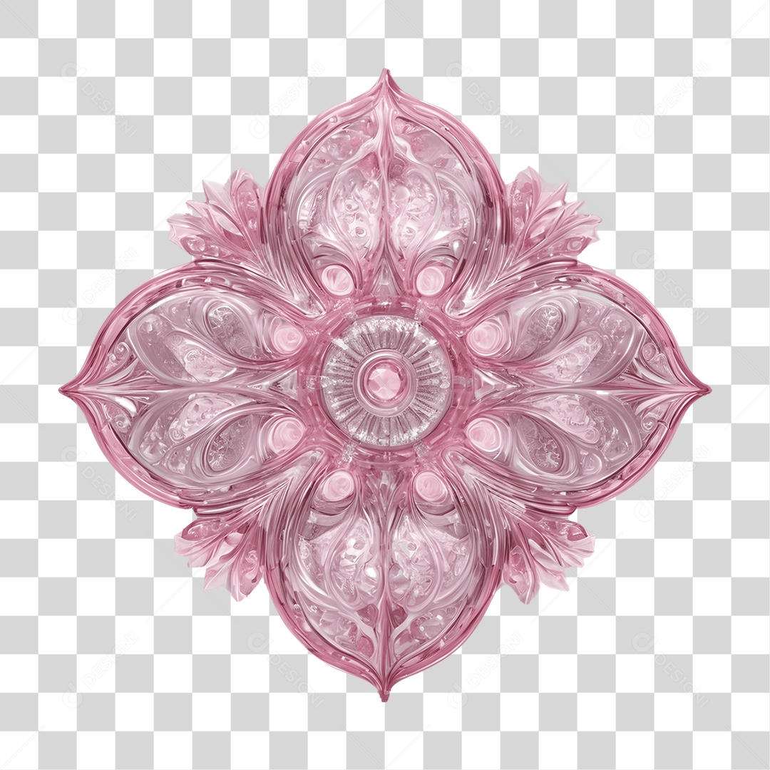 Flor de Cristal Dia da Mulher PNG Transparente