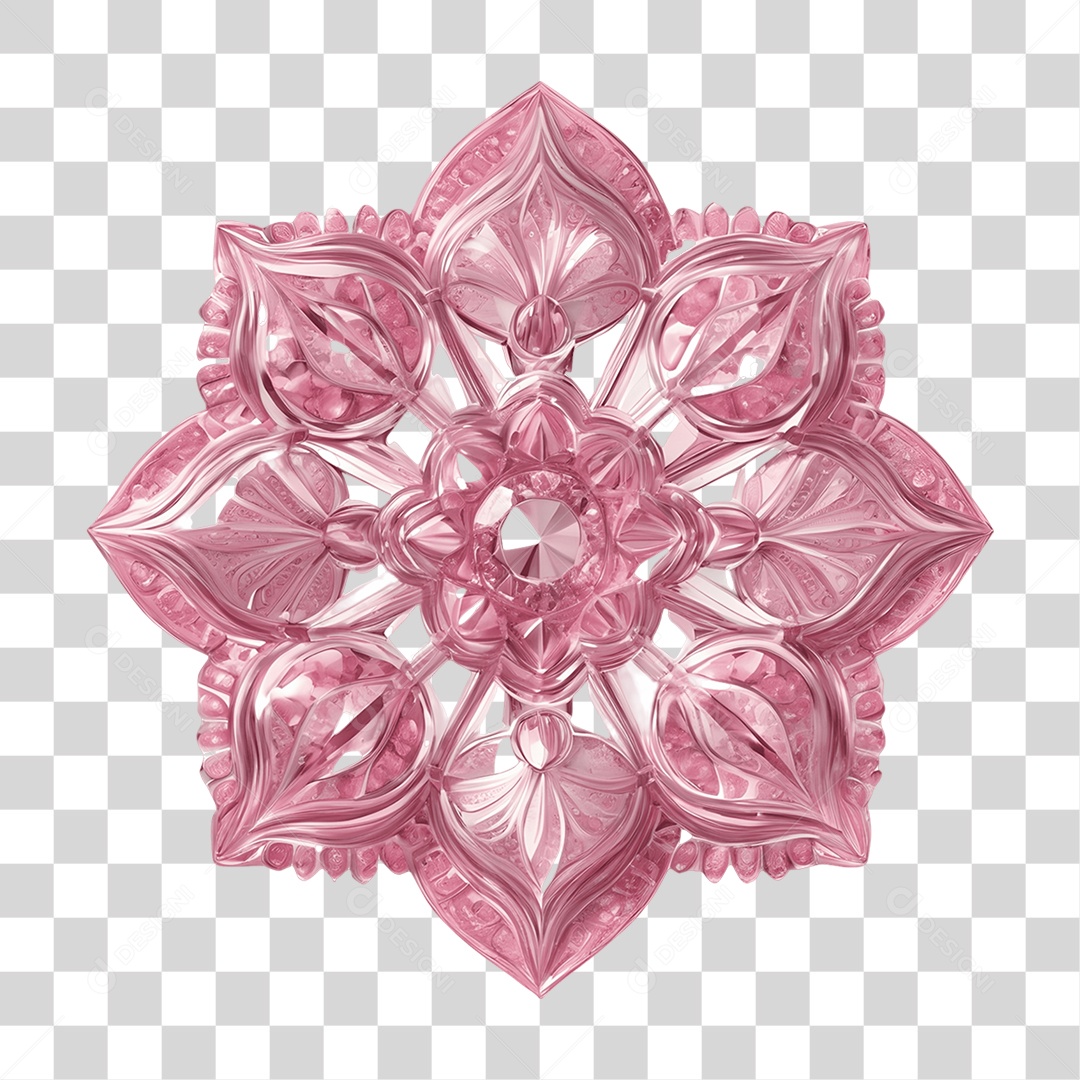 Flor de Cristal Dia da Mulher PNG Transparente