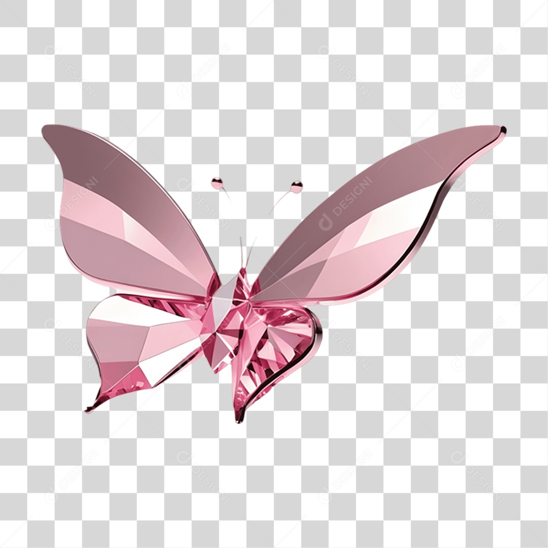 Borboleta de Cristal Dia da Mulher PNG Transparente