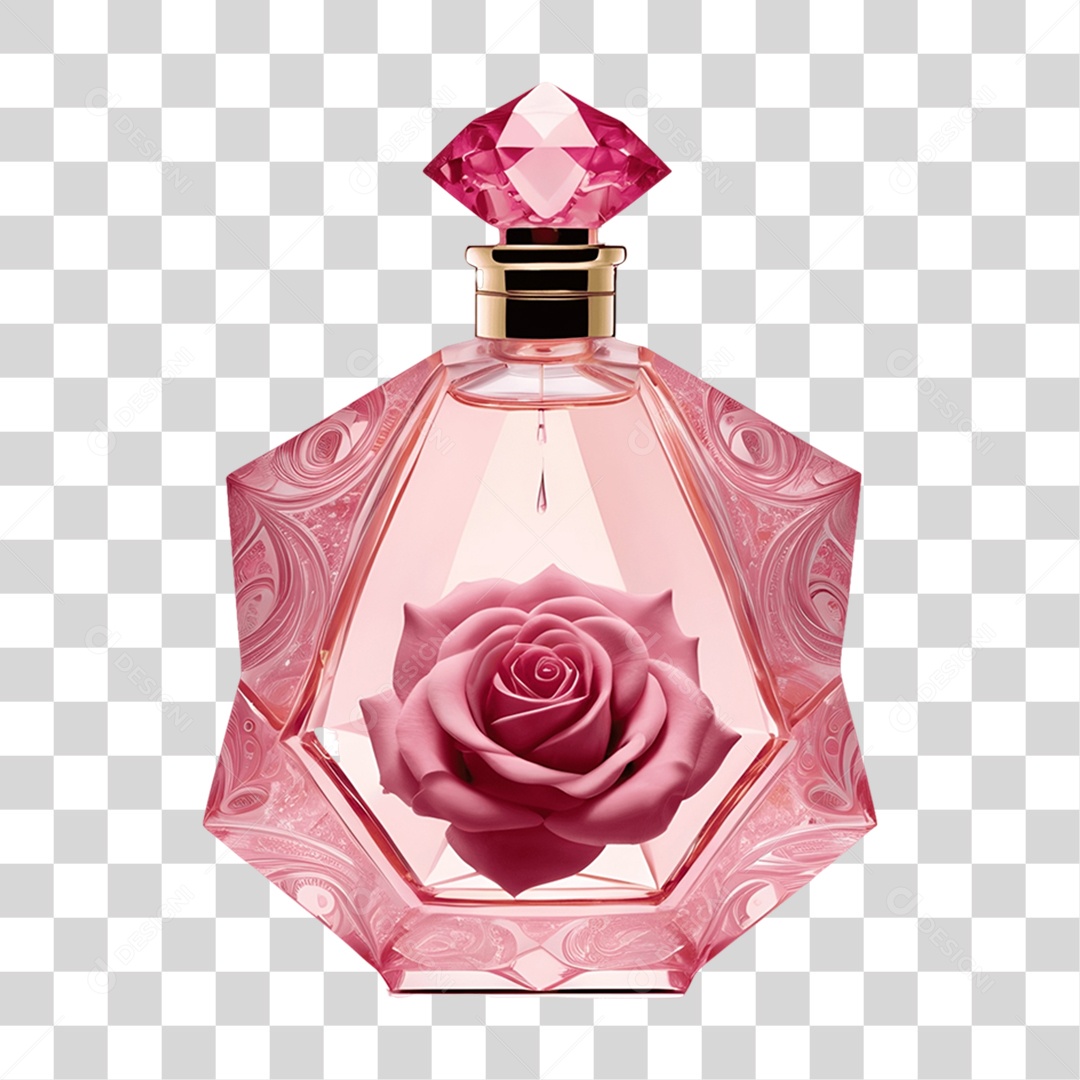 Vidro de Perfume de Cristal Dia da Mulher PNG Transparente