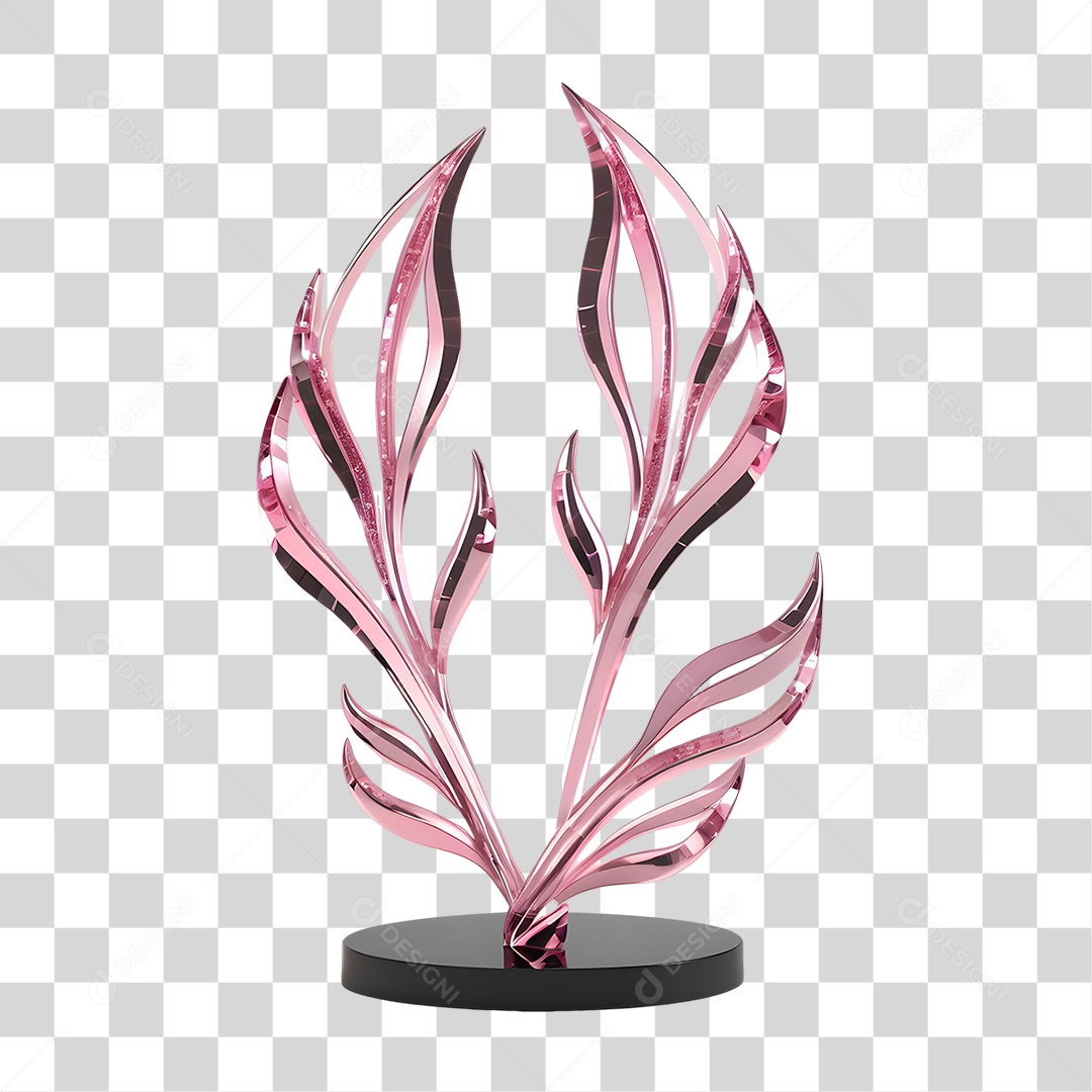 Folhas e Galhos de Cristal PNG Transparente