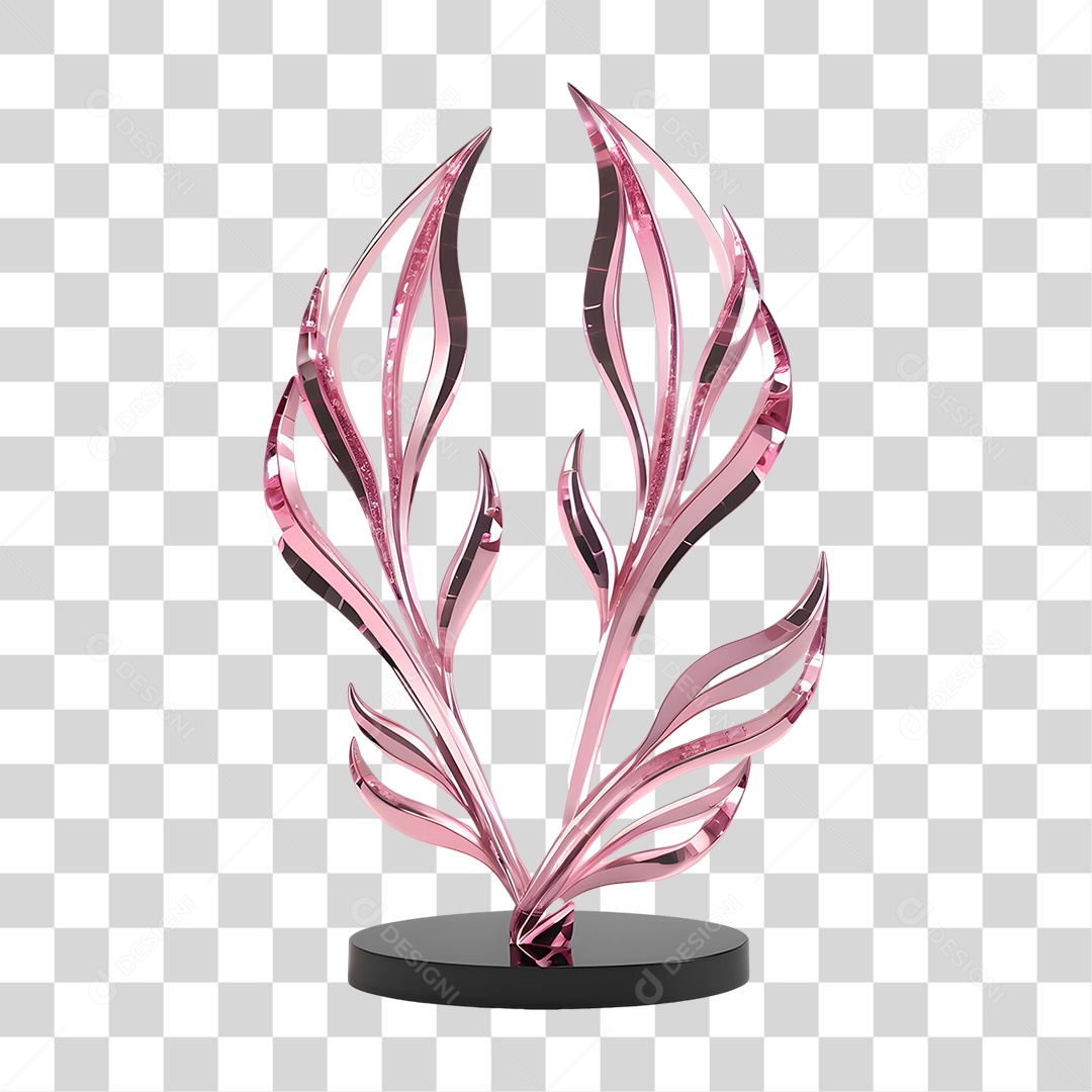 Folhas e Galhos de Cristal PNG Transparente