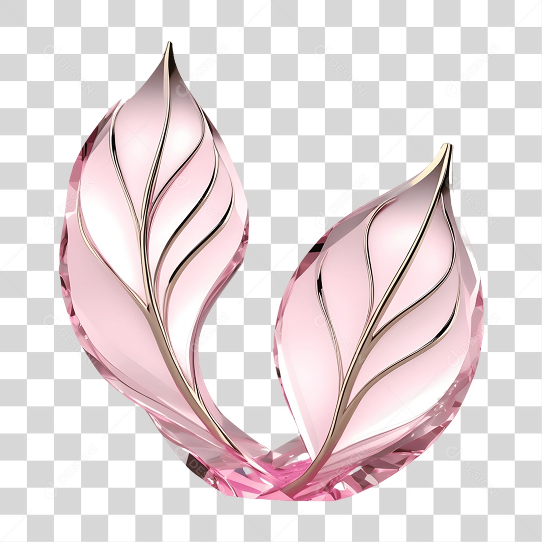 Folhas de Cristal Dia da Mulher PNG Transparente