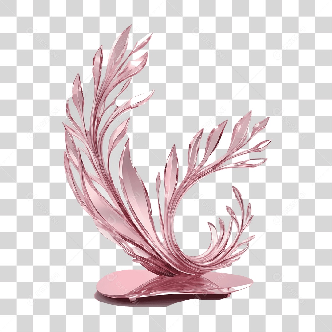 Galhos e Folhas de Cristal Dia da Mulher PNG Transparente