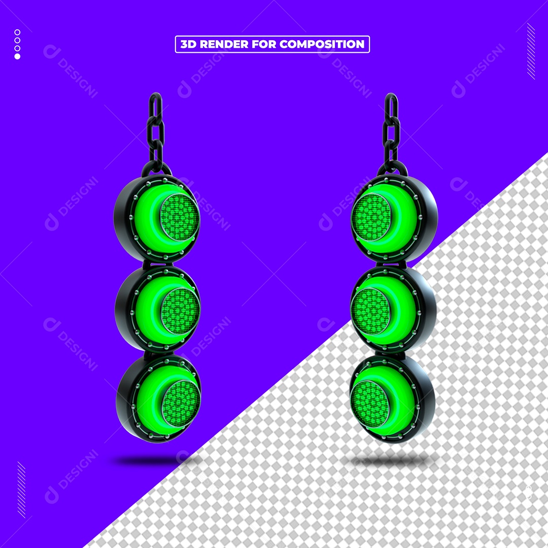 Refletores de Luz Elemento 3D Para Composição PSD