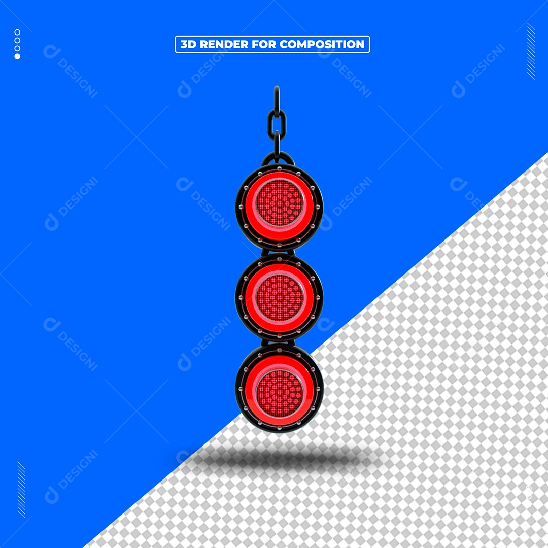 Refletores de Luz Elemento 3D Para Composição PSD