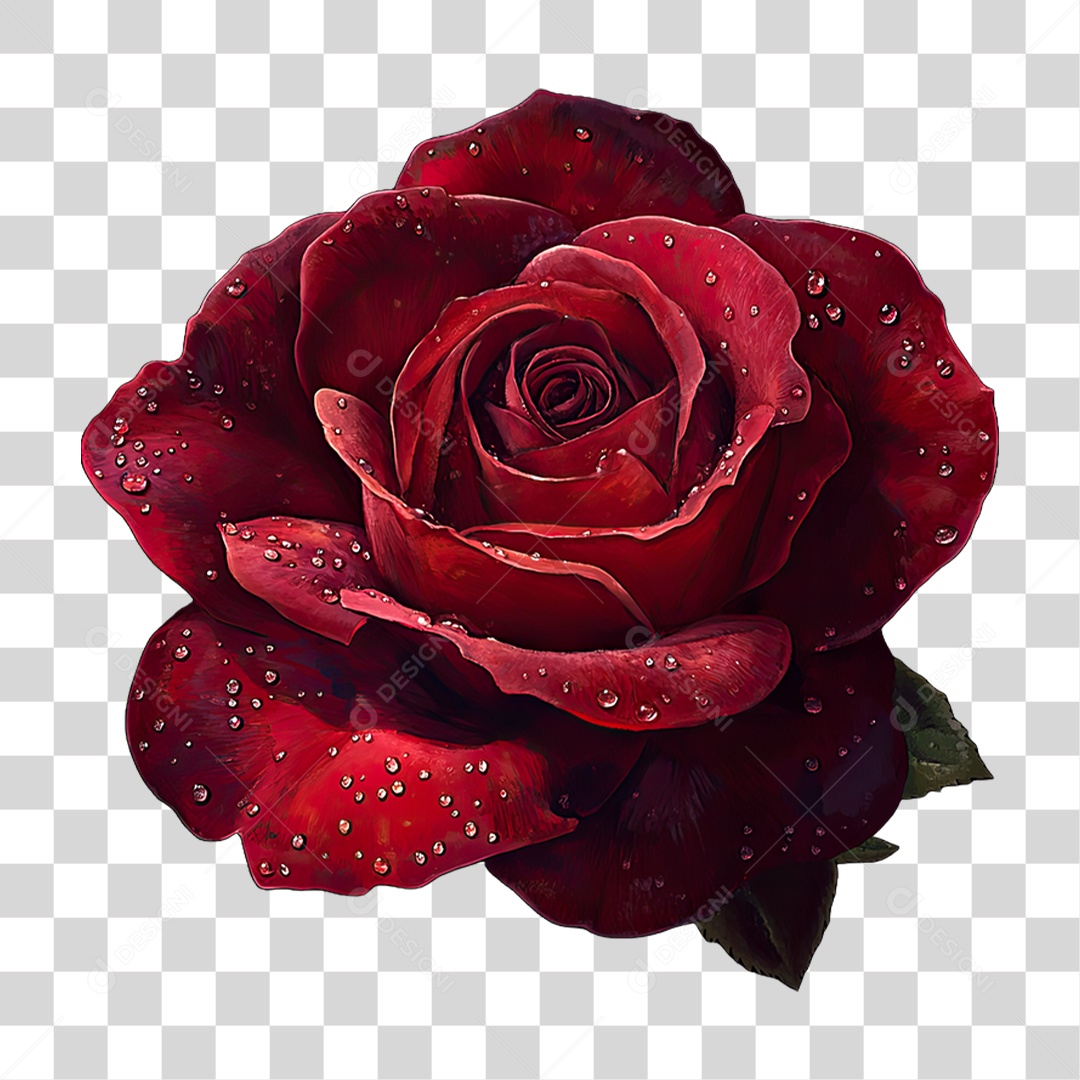 Rosa Vermelha PNG Transparente