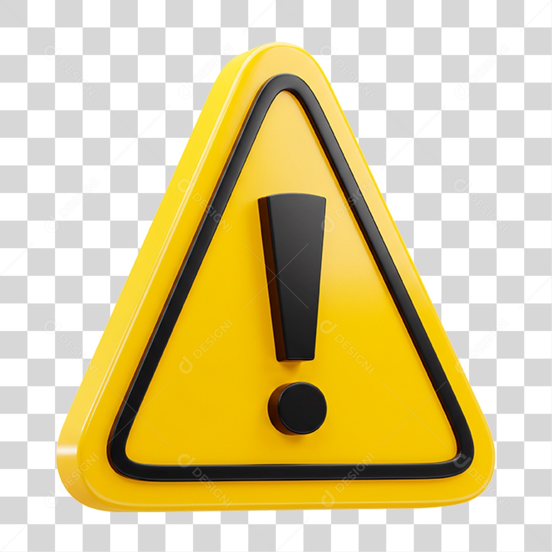 Ícone Placa de Alerta PNG Transparente