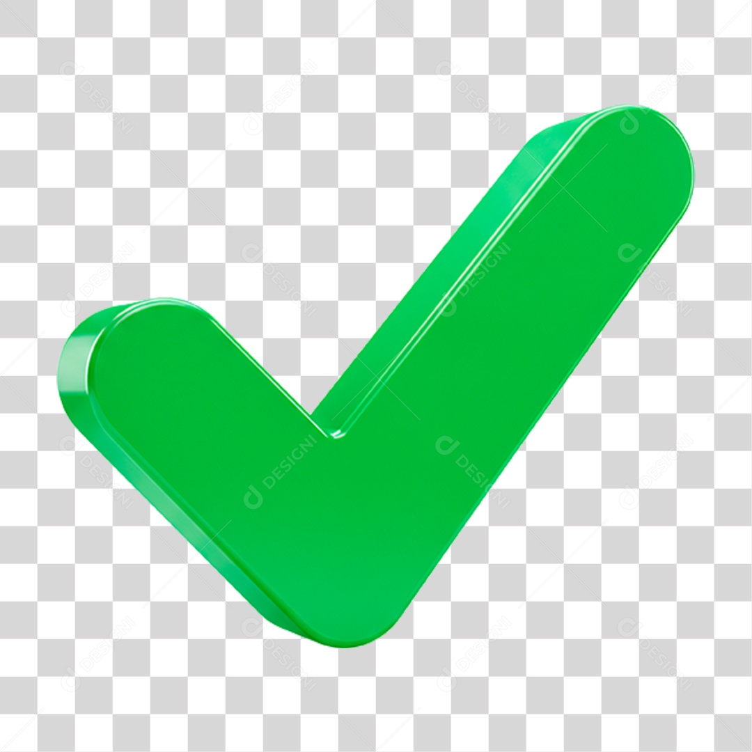 Ícone 3D Verificação PNG Transparente