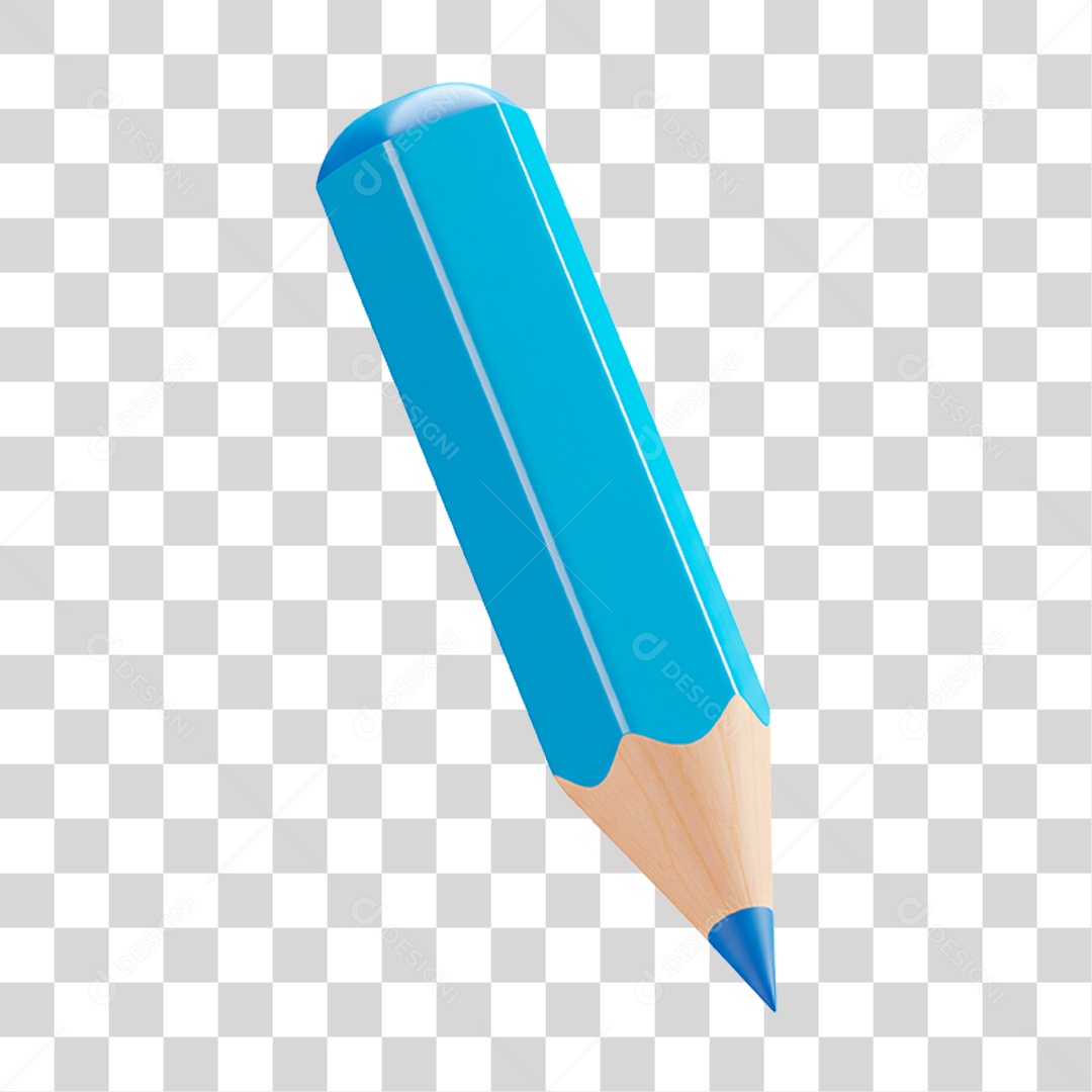 Lápis Azul PNG Transparente