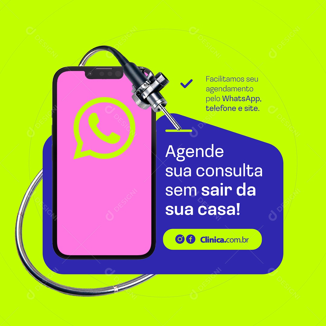 Gastro Agende sua Consulta Sem Sair da Sua Casa Social Media PSD Editável