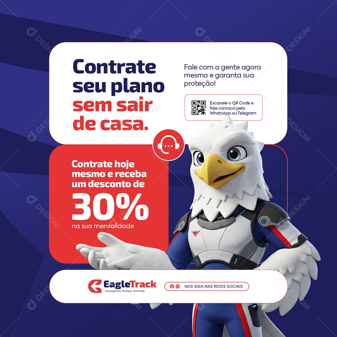 Rastreamento Veicular Contrate seu Plano Sem Sair de Casa Social Media PSD Editável