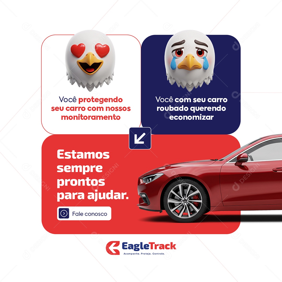 Rastreamento Veicular Estamos Sempre Prontos para Ajudar Social Media PSD Editável
