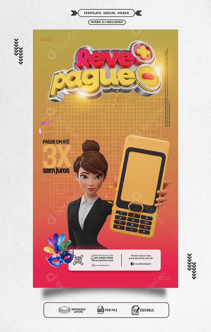 Story Mega Promoção Leve Mais Pague Menos Social Media PSD Editável