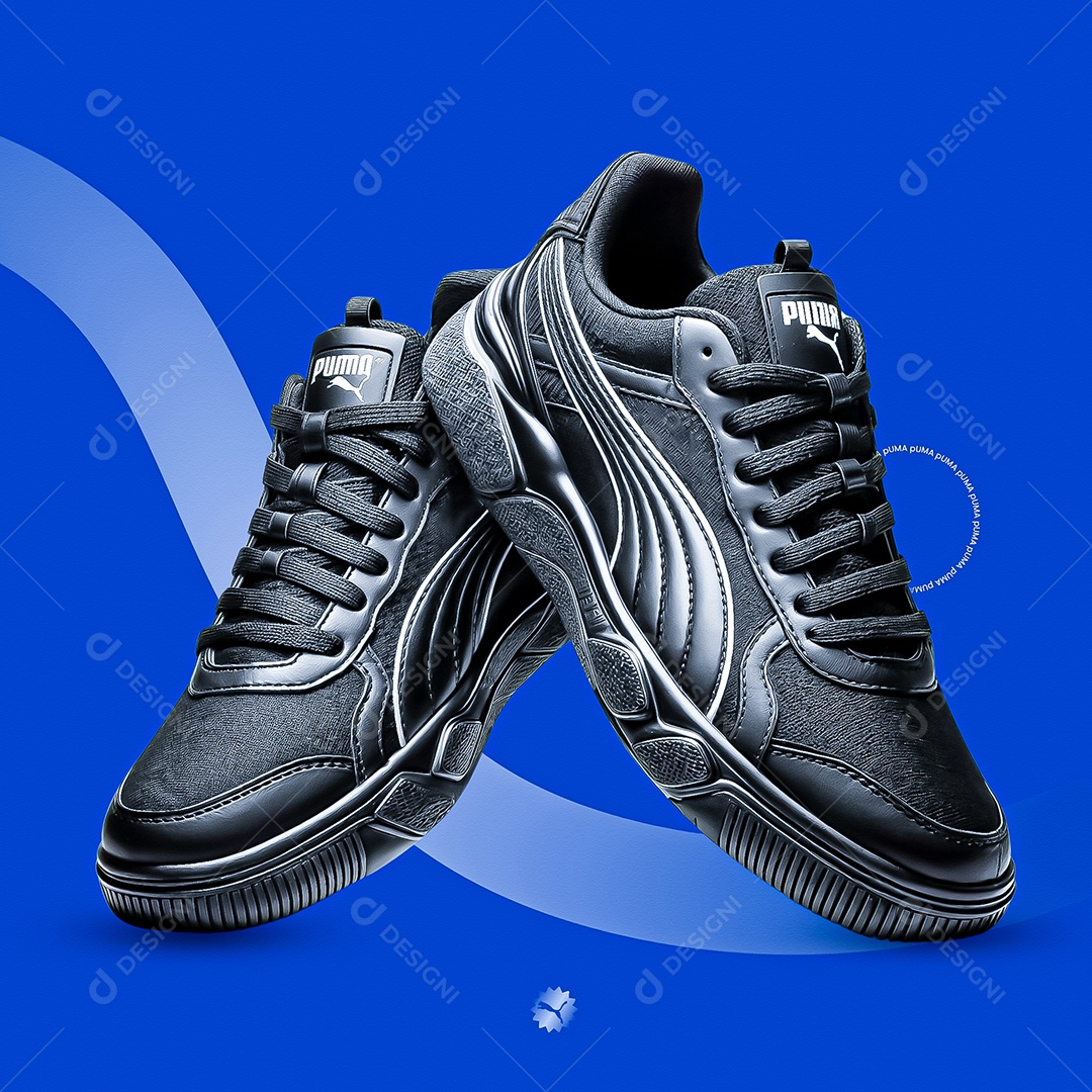 Black Friday Tênis Puma Preto Social Media PSD Editável