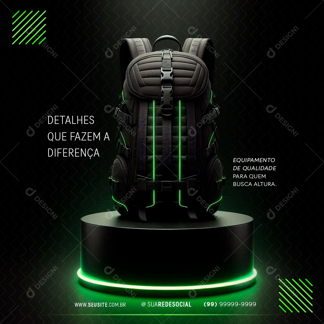 Paraquedismo Detalhes que Fazem a Diferença Social Media PSD Editável