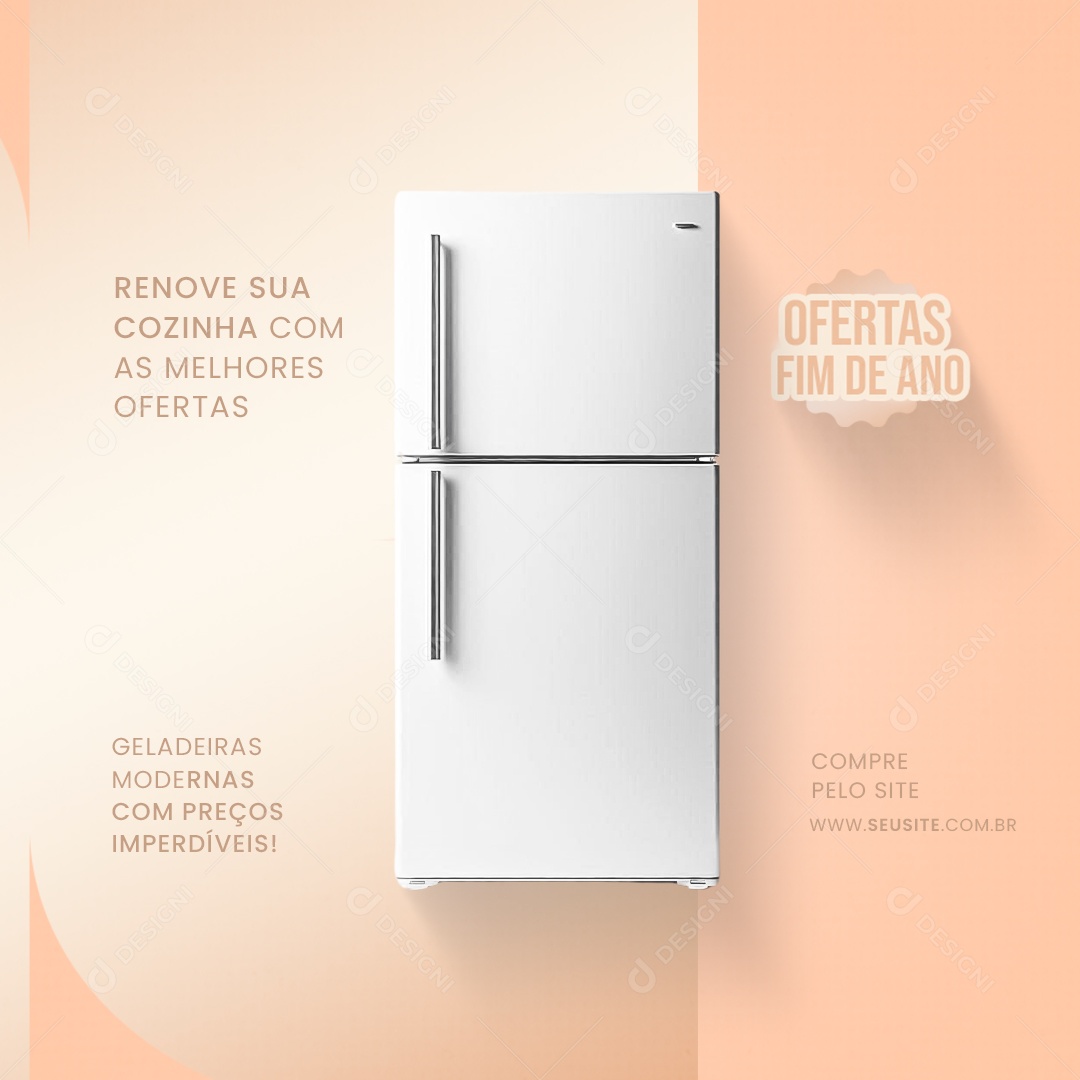 Eletrodomésticos Ofertas de Fim de Ano Renove sua Cozinha Social Media PSD Editável