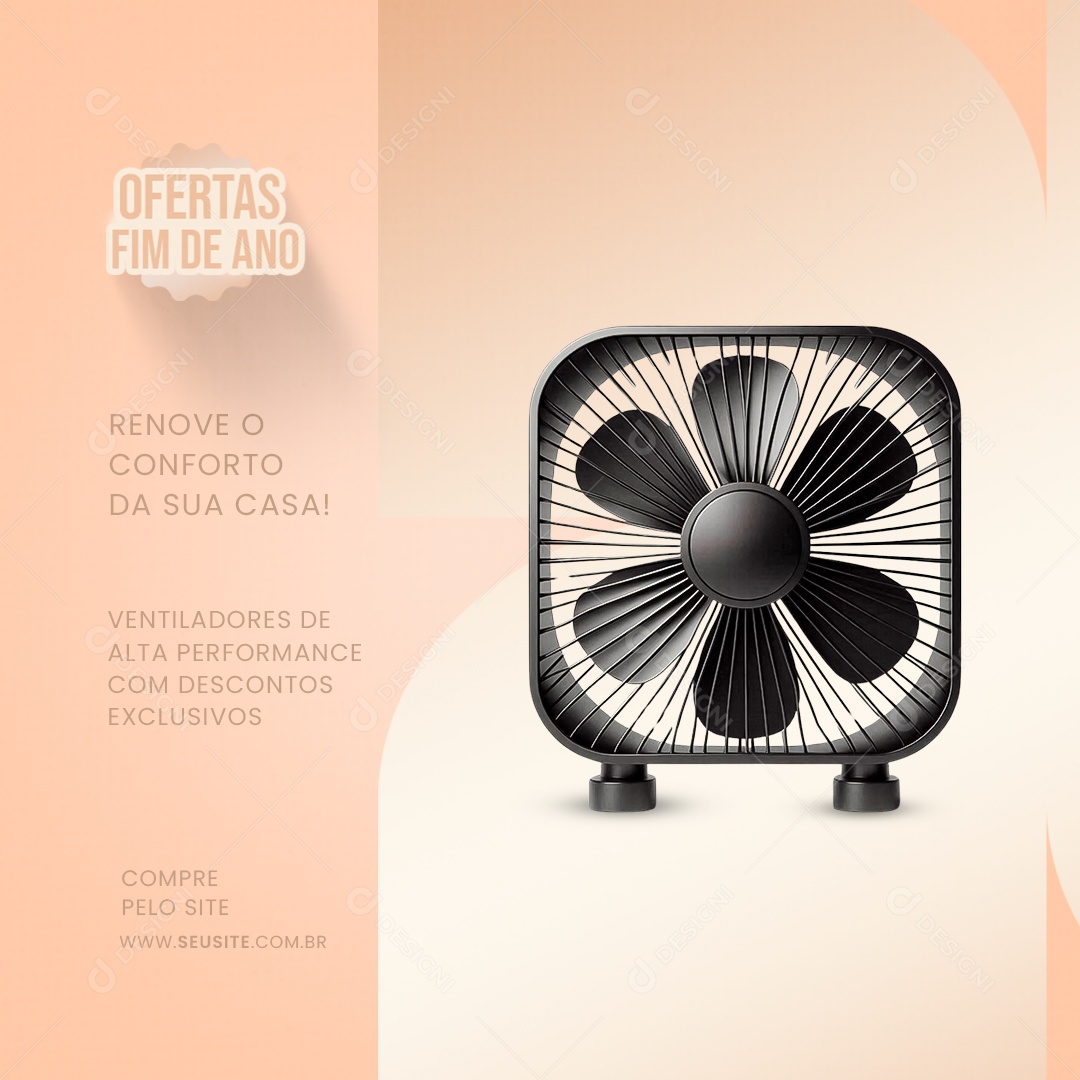 Eletrodomésticos Ofertas de Fim de Ano Social Media PSD Editável