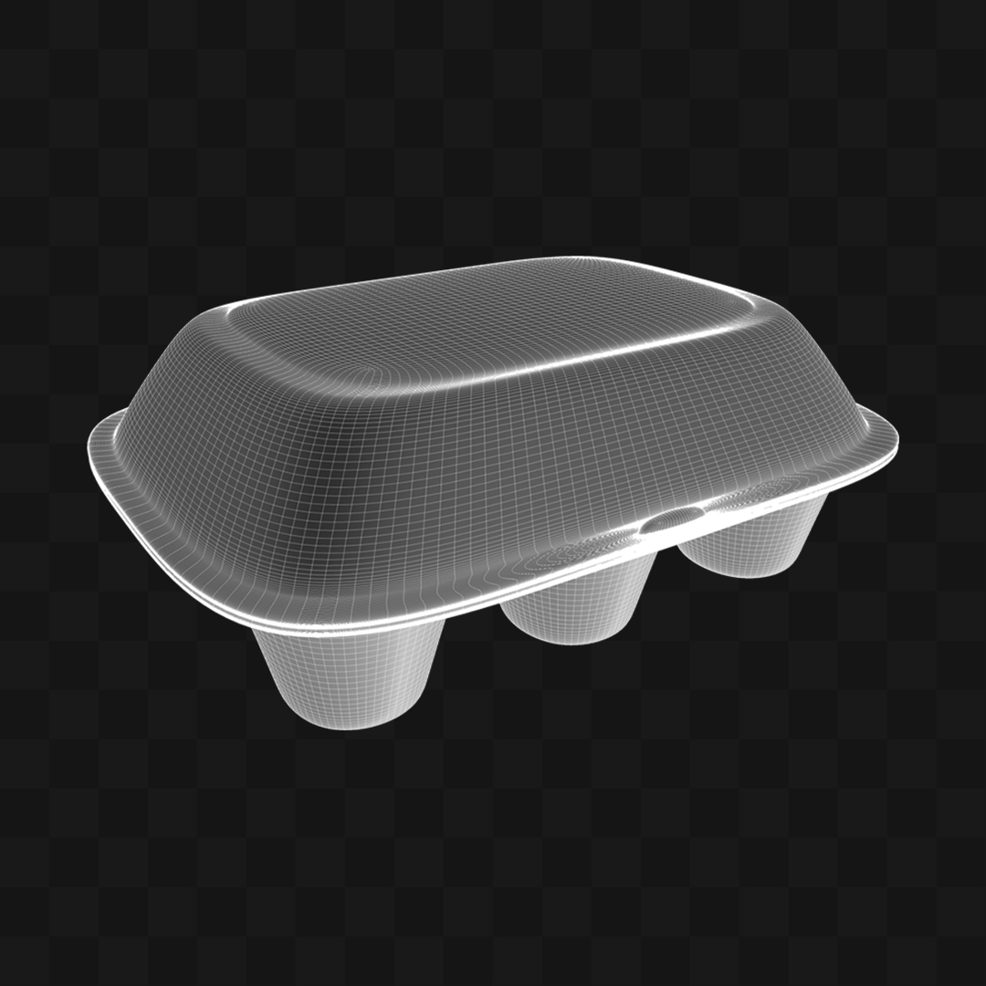 Caixa de Ovos Fechada - Modelo 3D
