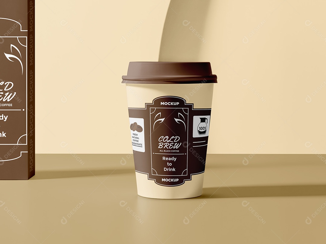 Copo de Café Mockup PSD Editável