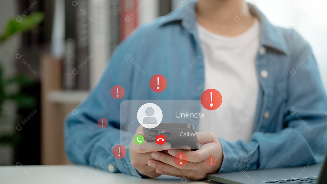 Conceito de spam fraude phishing e fraude tecnologia de segurança