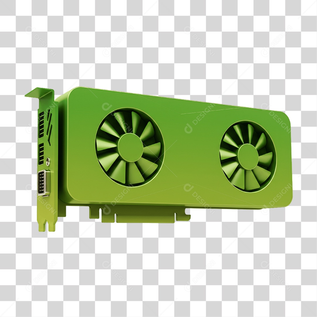 Placa de Vídeo com Cores em Degradê PNG Transparente