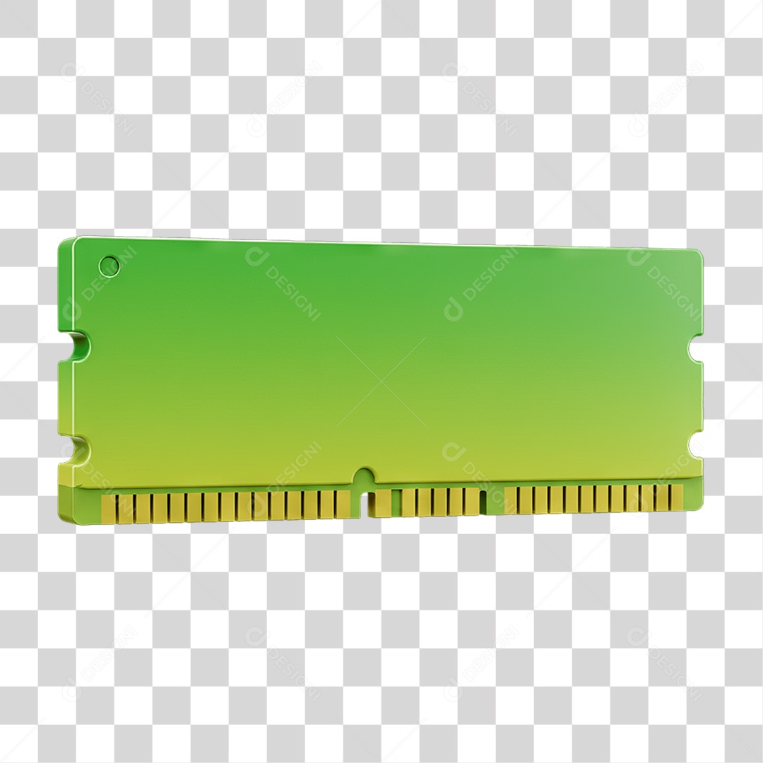 Memoria Peça de Computador com Cores em Degradê PNG Transparente
