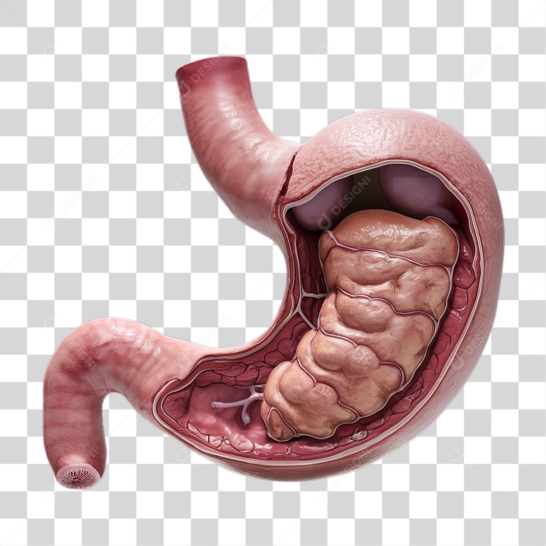 Elemento 3D Parte do Corpo Humano Estomago PNG Transparente