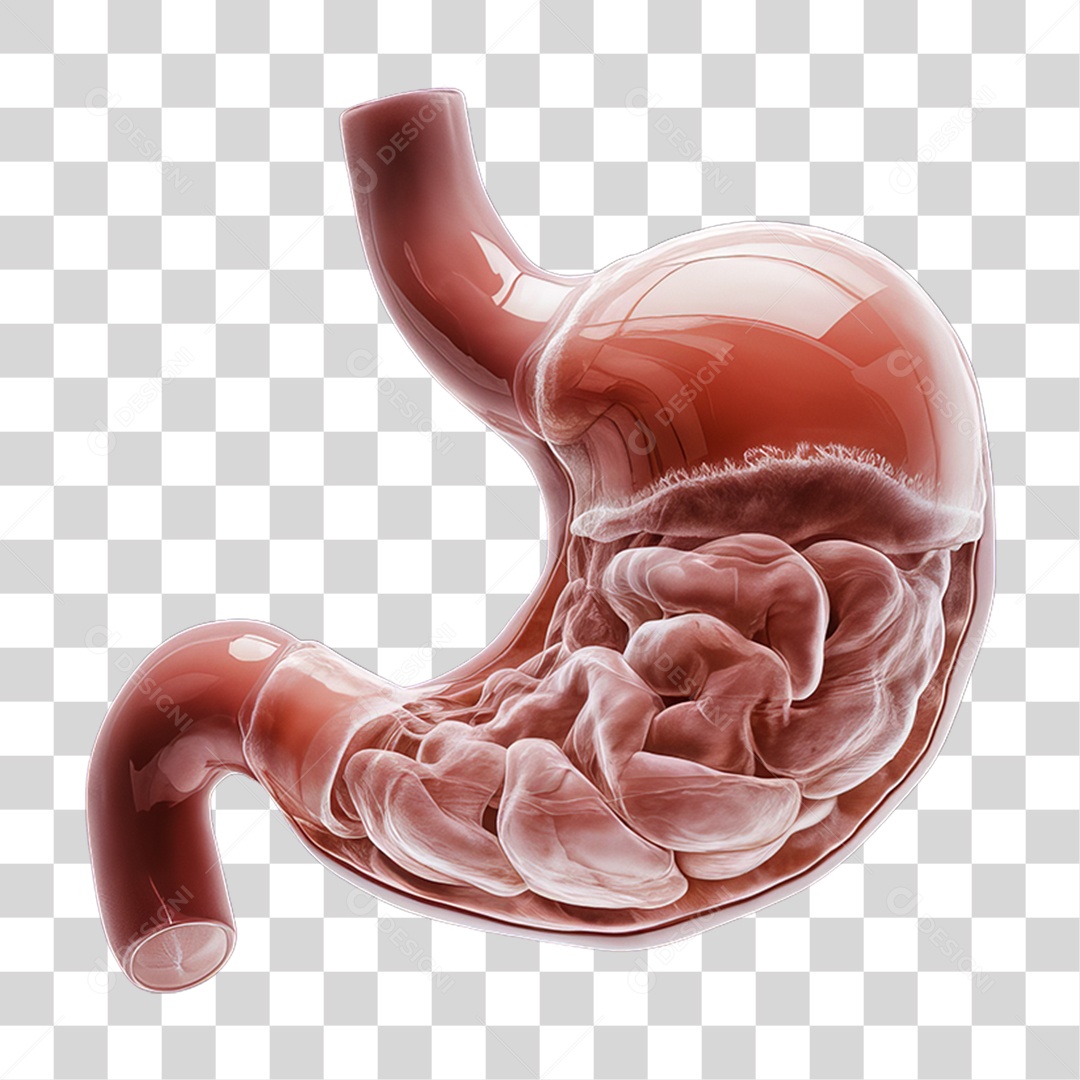 Elemento 3D Parte do Corpo Humano Estomago PNG Transparente