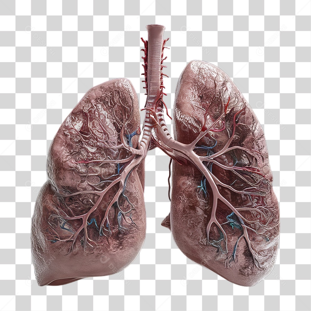 Elemento 3D Parte do Corpo Humano Pulmão PNG Transparente