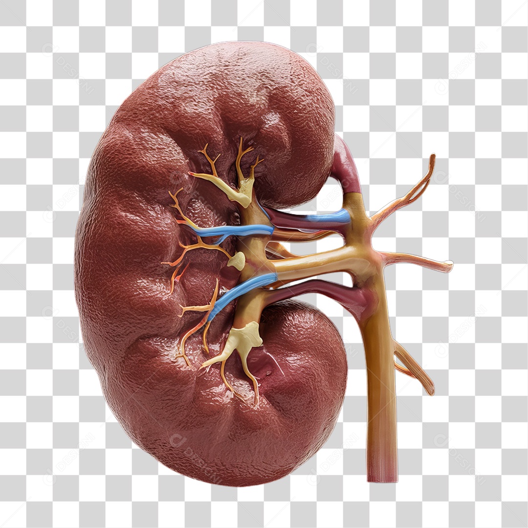 Elemento 3D Parte do Corpo Humano Rins PNG Transparente
