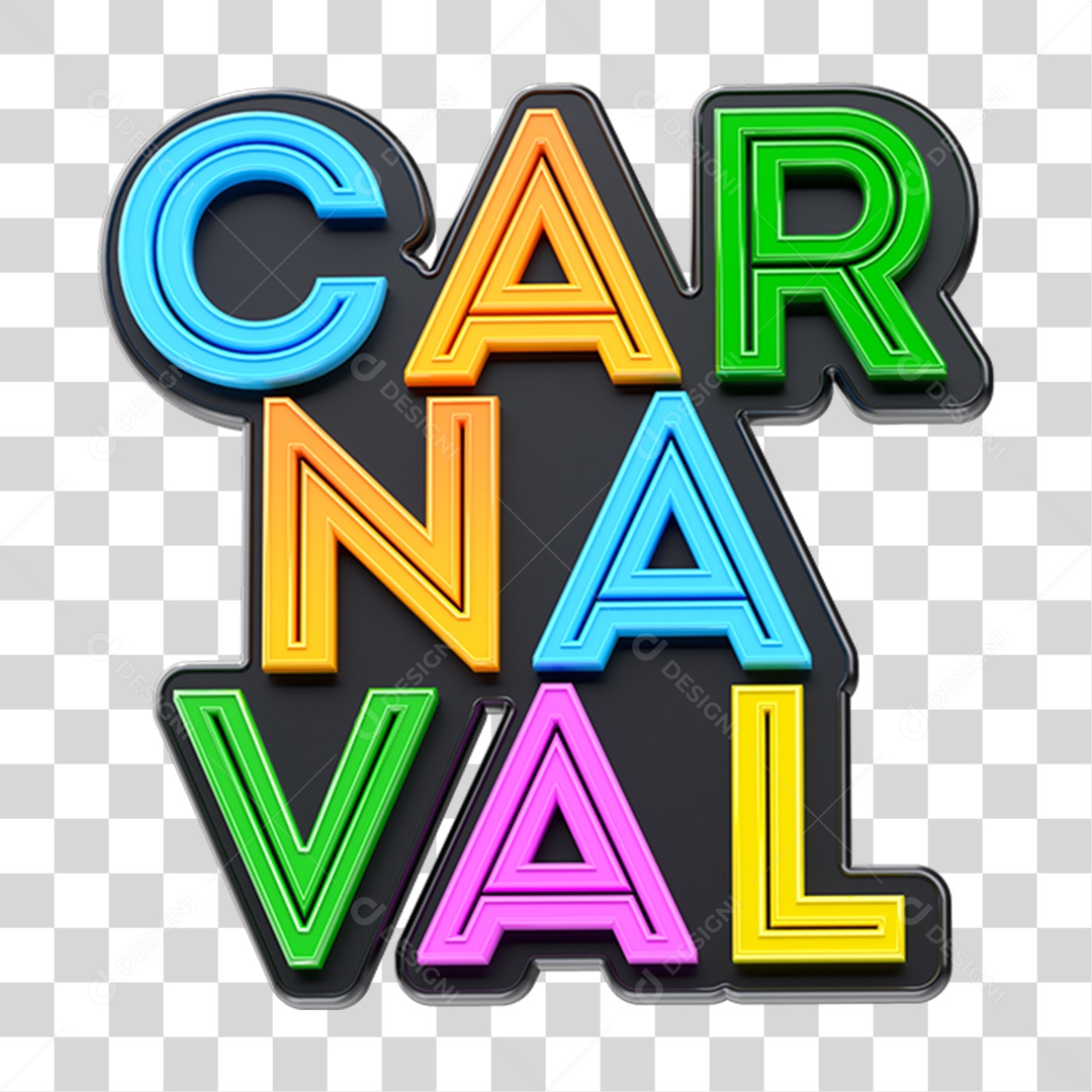 Selo 3D Carnaval PNG Transparente
