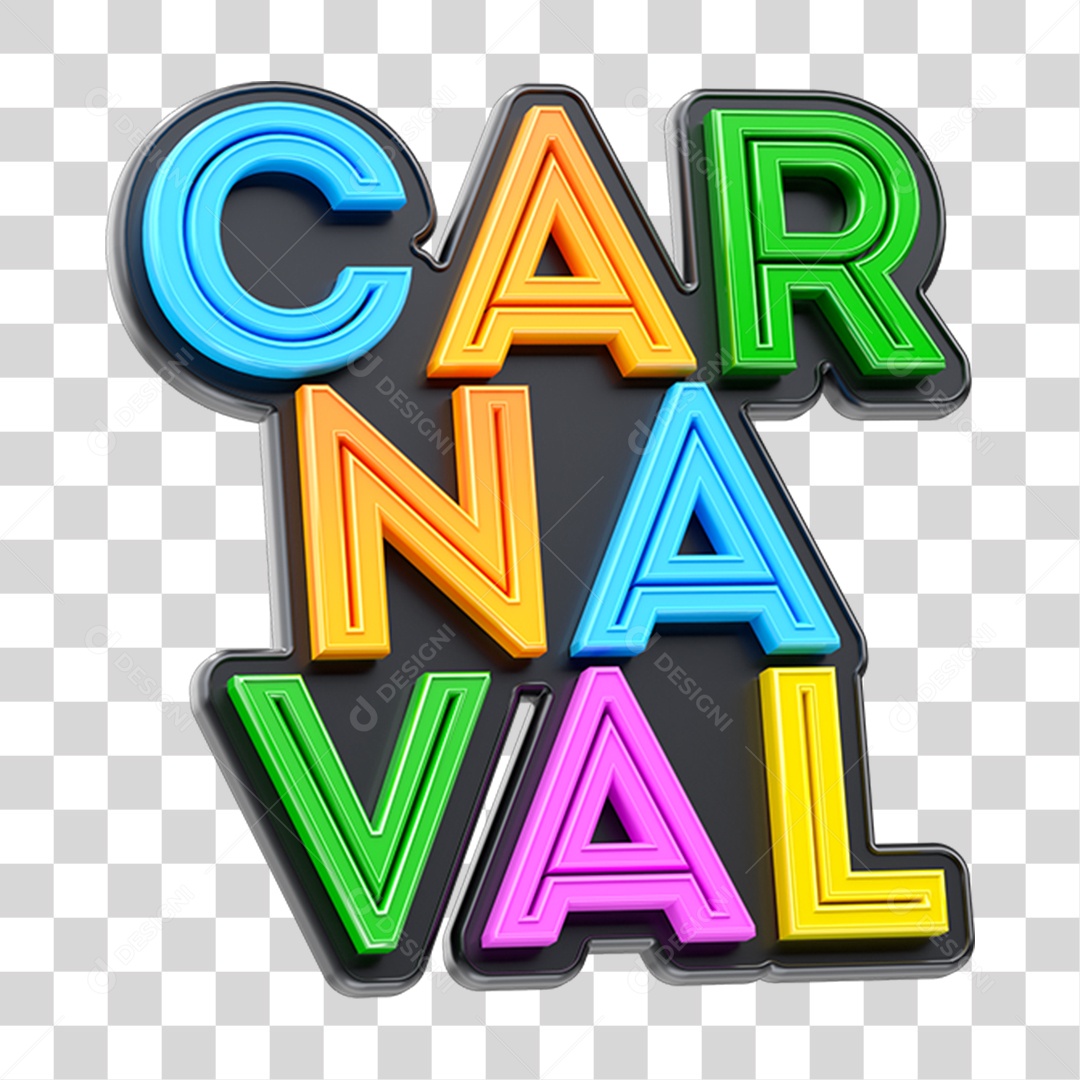 Selo 3D Carnaval PNG Transparente