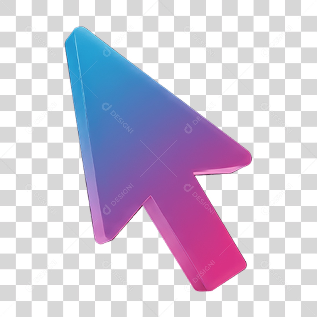 Seta de Mouse Computador com Cores em Degradê PNG Transparente