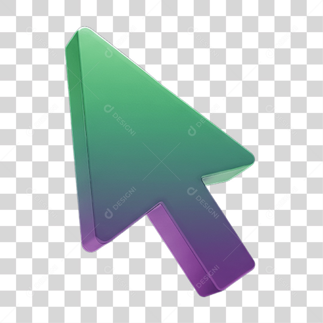 Seta de Mouse Computador com Cores em Degradê PNG Transparente