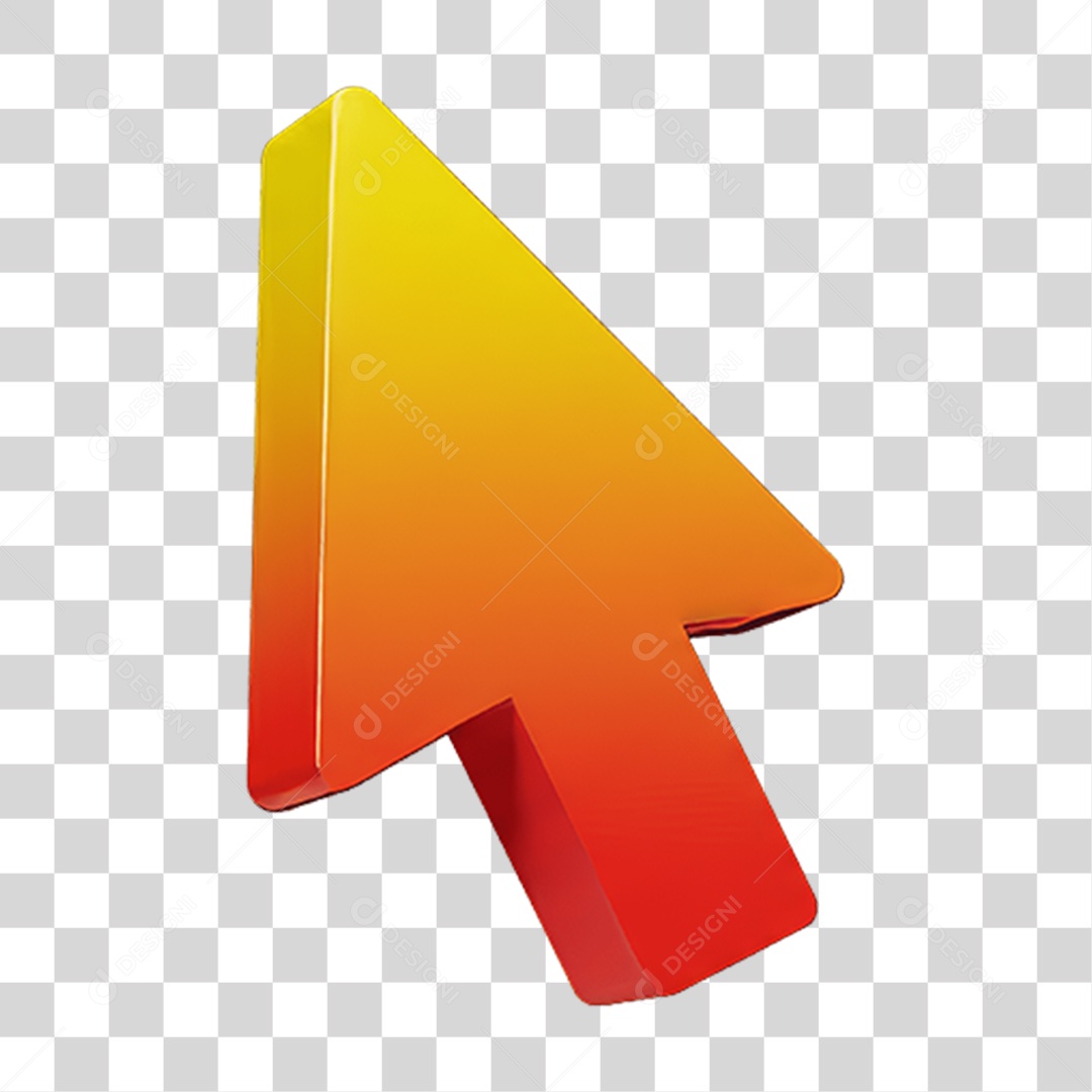 Seta de Mouse Computador com Cores em Degradê PNG Transparente