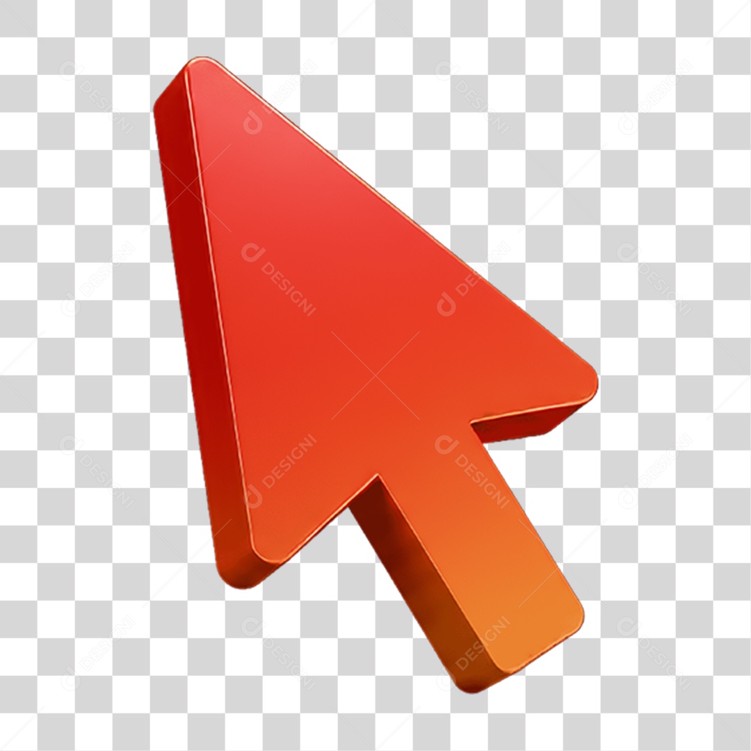 Seta de Mouse Computador com Cores em Degradê PNG Transparente