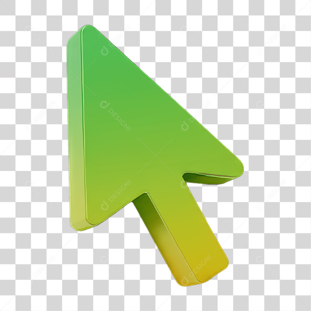 Seta de Mouse Computador com Cores em Degradê PNG Transparente