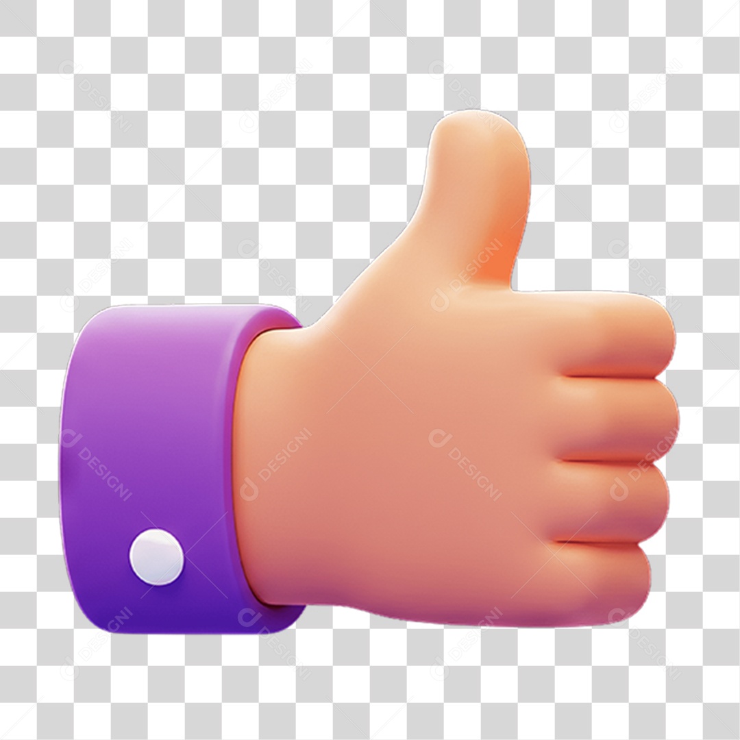 Sinal Like Cores em Degradê PNG Transparente