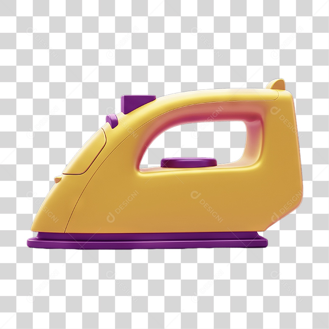 Ferro de Passar com Cores Degradê PNG Transparente
