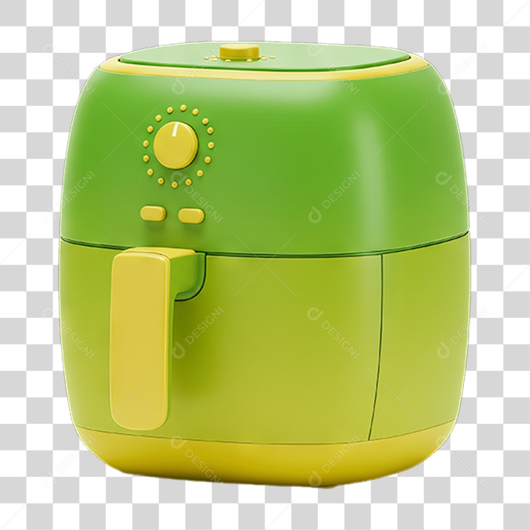 Air Fryer com Cores Degradê PNG Transparente