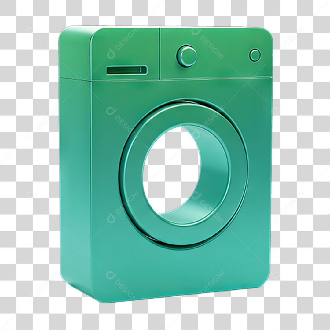 Maquina de Lavar com Cores Degradê PNG Transparente