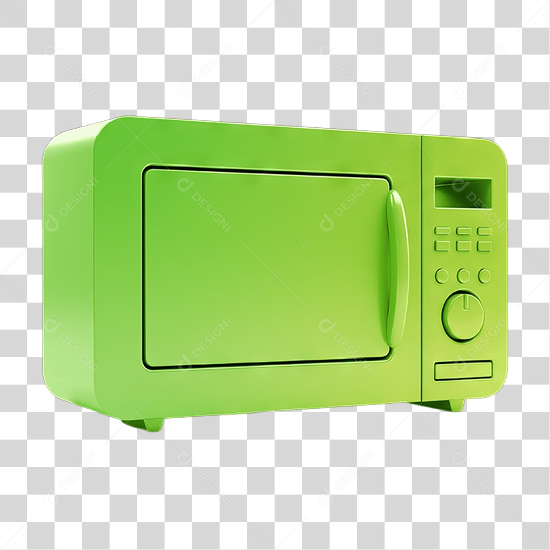 Micro-ondas com Cores Degradê PNG Transparente