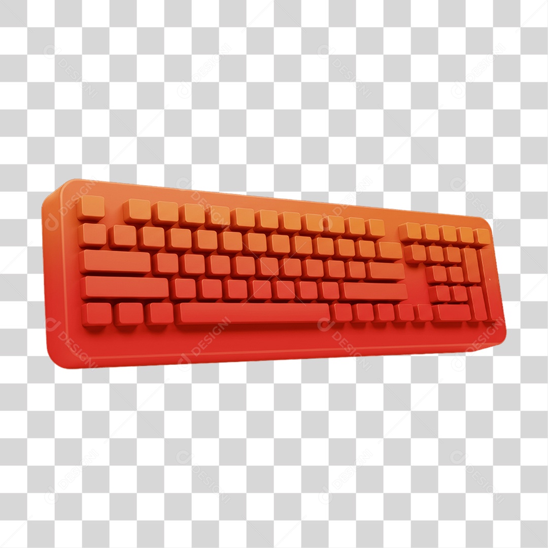 Teclado com Cores Degradê PNG Transparente